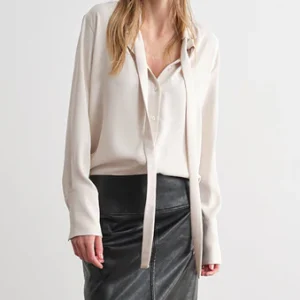 Camicia in twill fluido JIJIL JPI25CA095.0CP0061 Vaniglia Donna