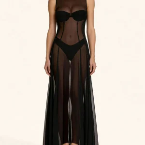 Abito lungo Me Fui MF26-SW0720BK Nero Donna