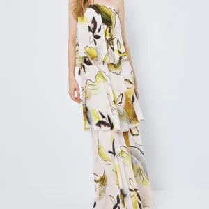 Abito senza spallineAccess Fashion 63-3374-0037 Lime Donna